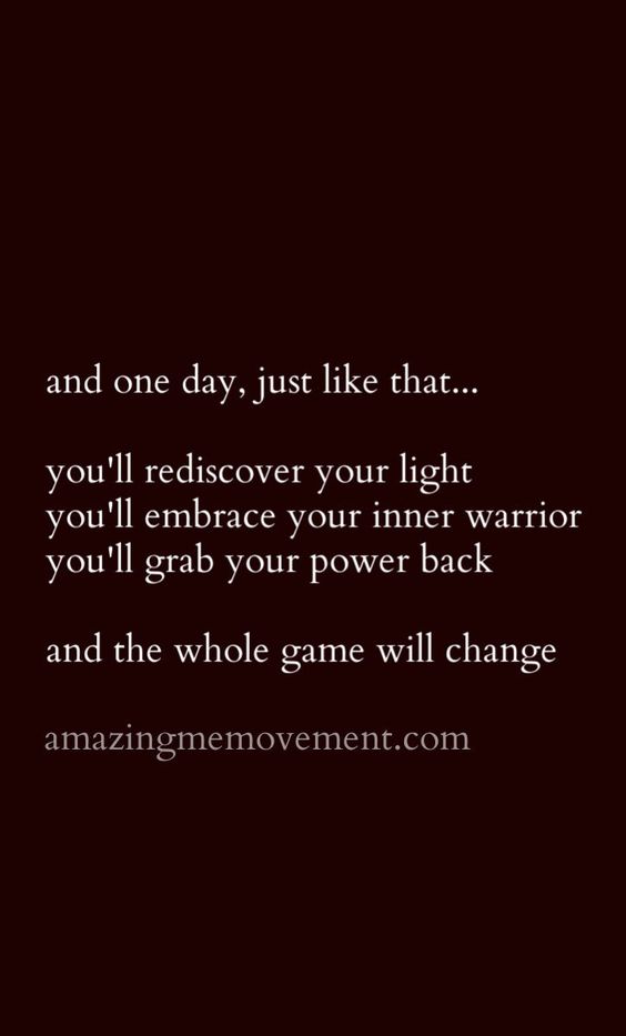 and one day just like that